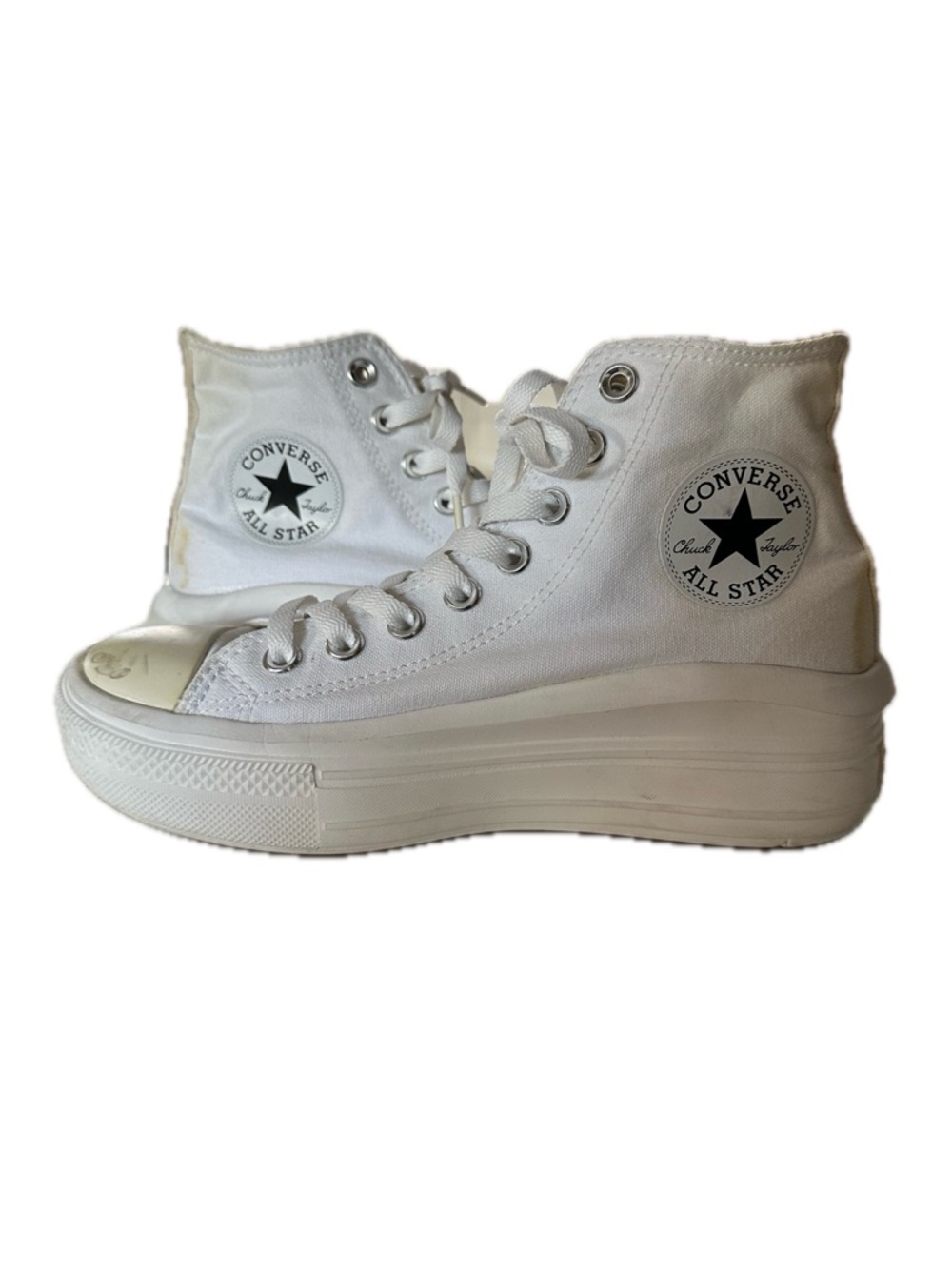 Converse Chuck Taylor Move High Top White Platform Sneakers Size 7